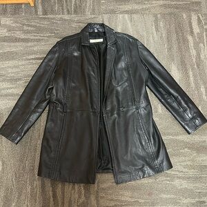 Excelled genuine leather coat, size medium
